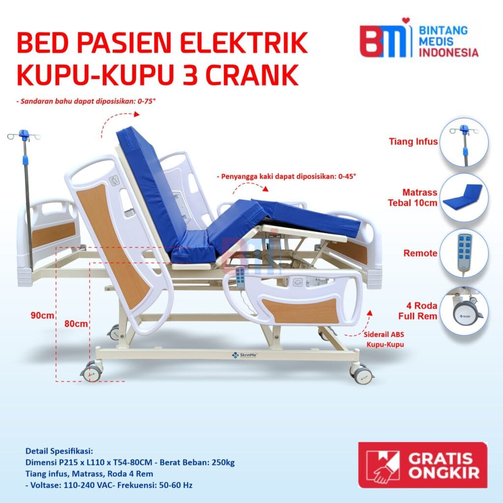 bed pasien elektrik kupu-kupu | bintang medis