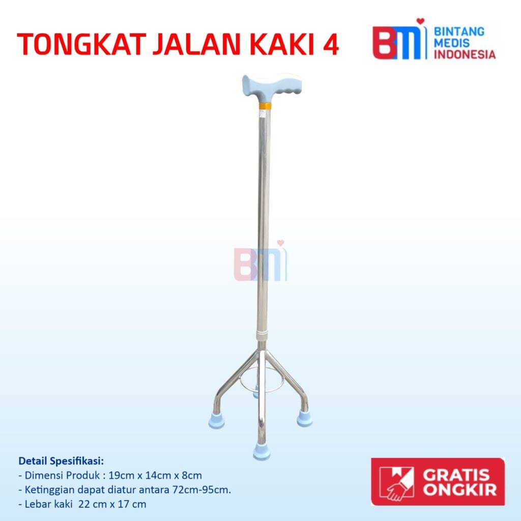 Tongkat jalan dengan 4 kaki | bintang medis