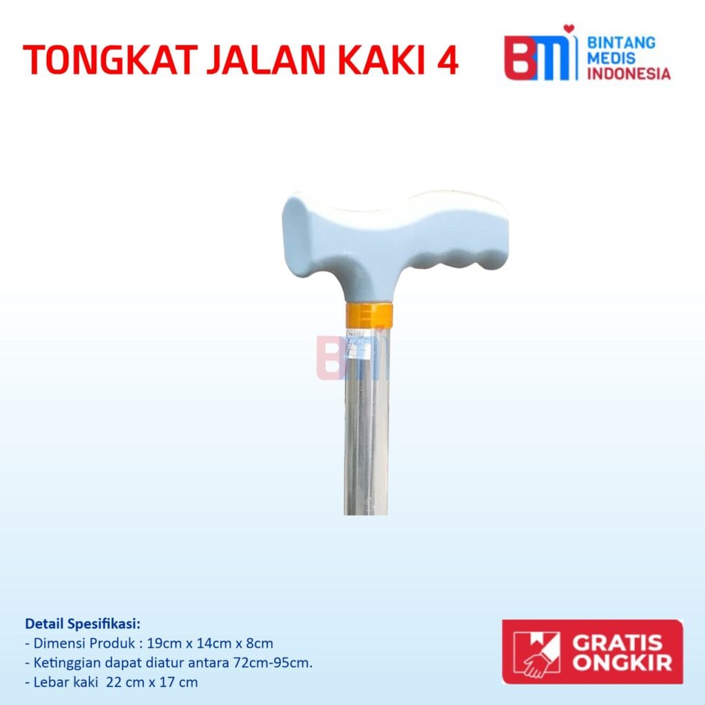 Tongkat jalan dengan 4 kaki | bintang medis