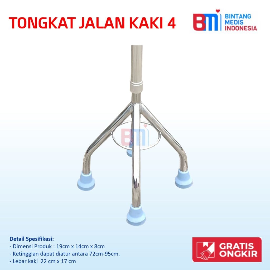 Tongkat jalan dengan 4 kaki | bintang medis