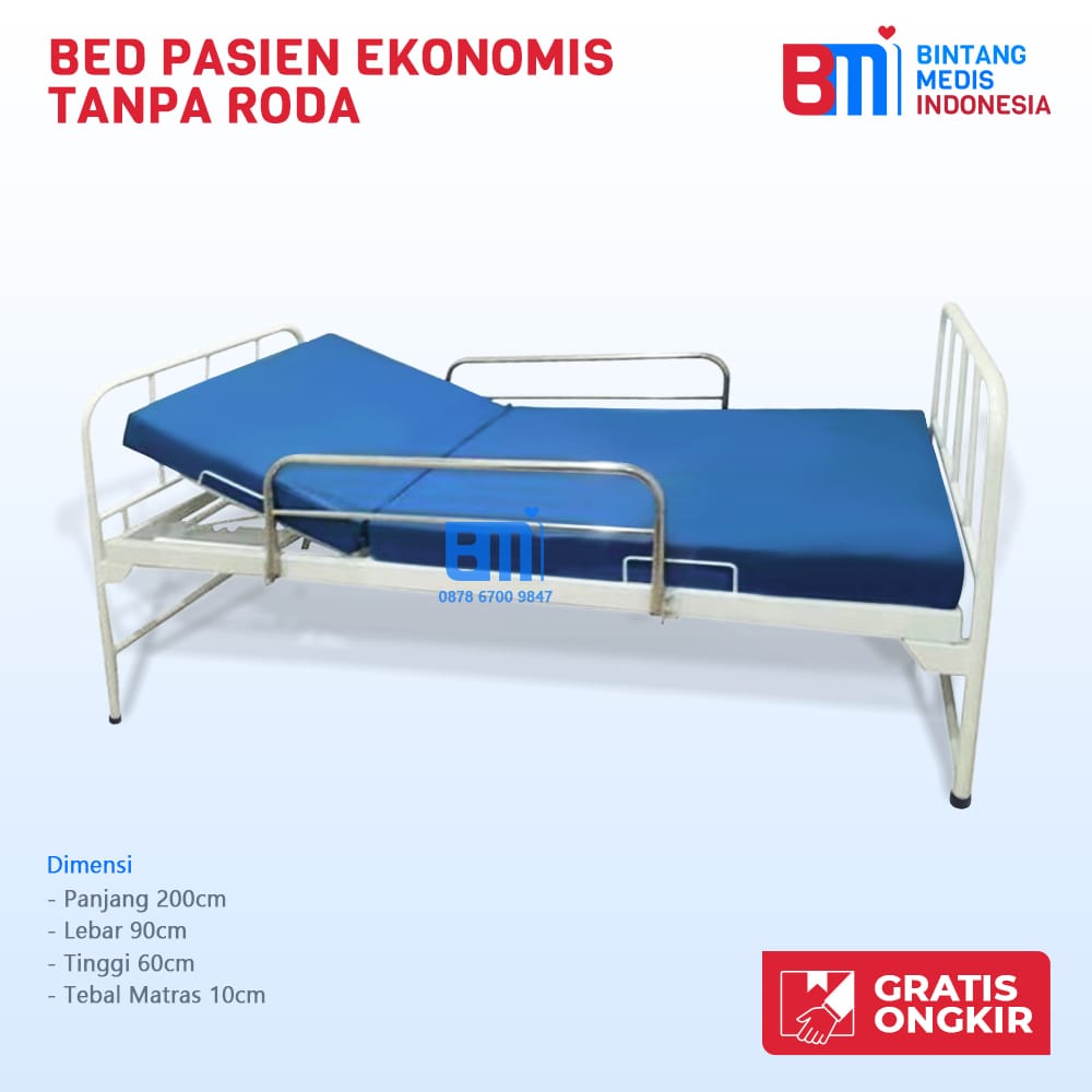 bed Pasien Ekonomis Tanpa Roda