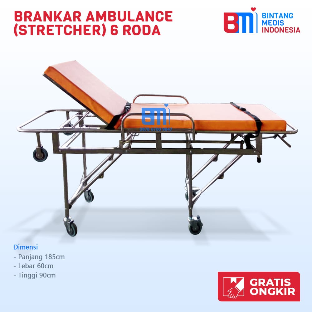 brankar ambulans 6 roda | stretcher ambulance