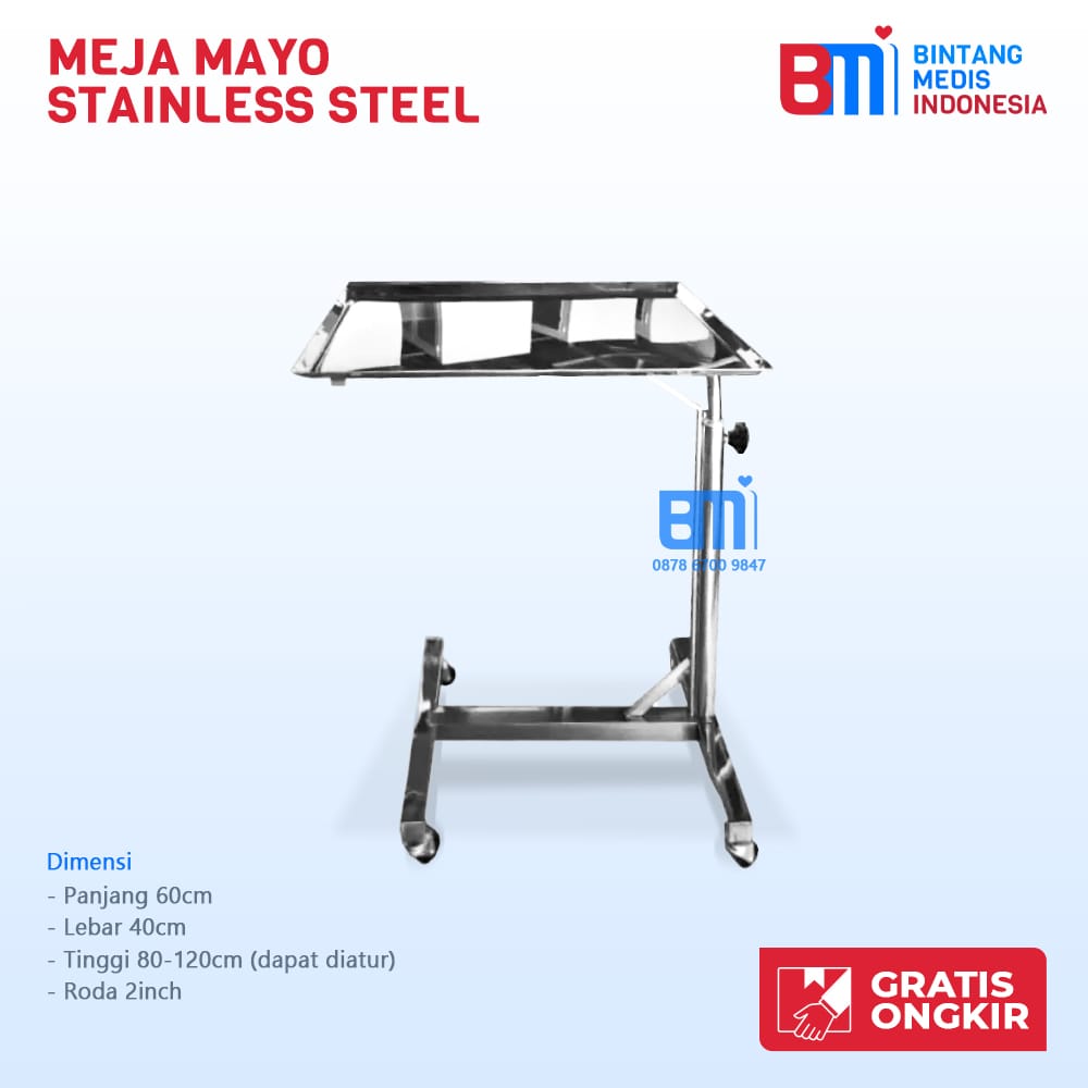 Meja Mayo Stainless Steel