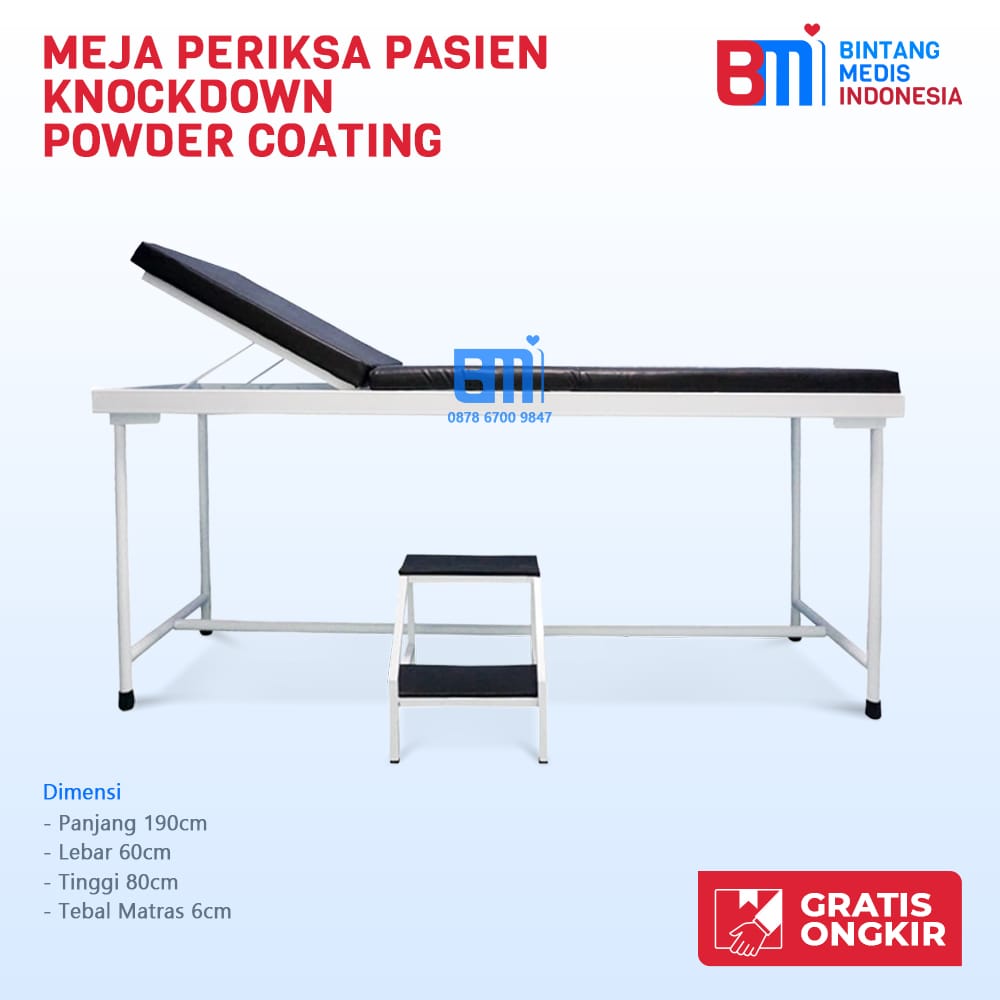meja periksa powder coating