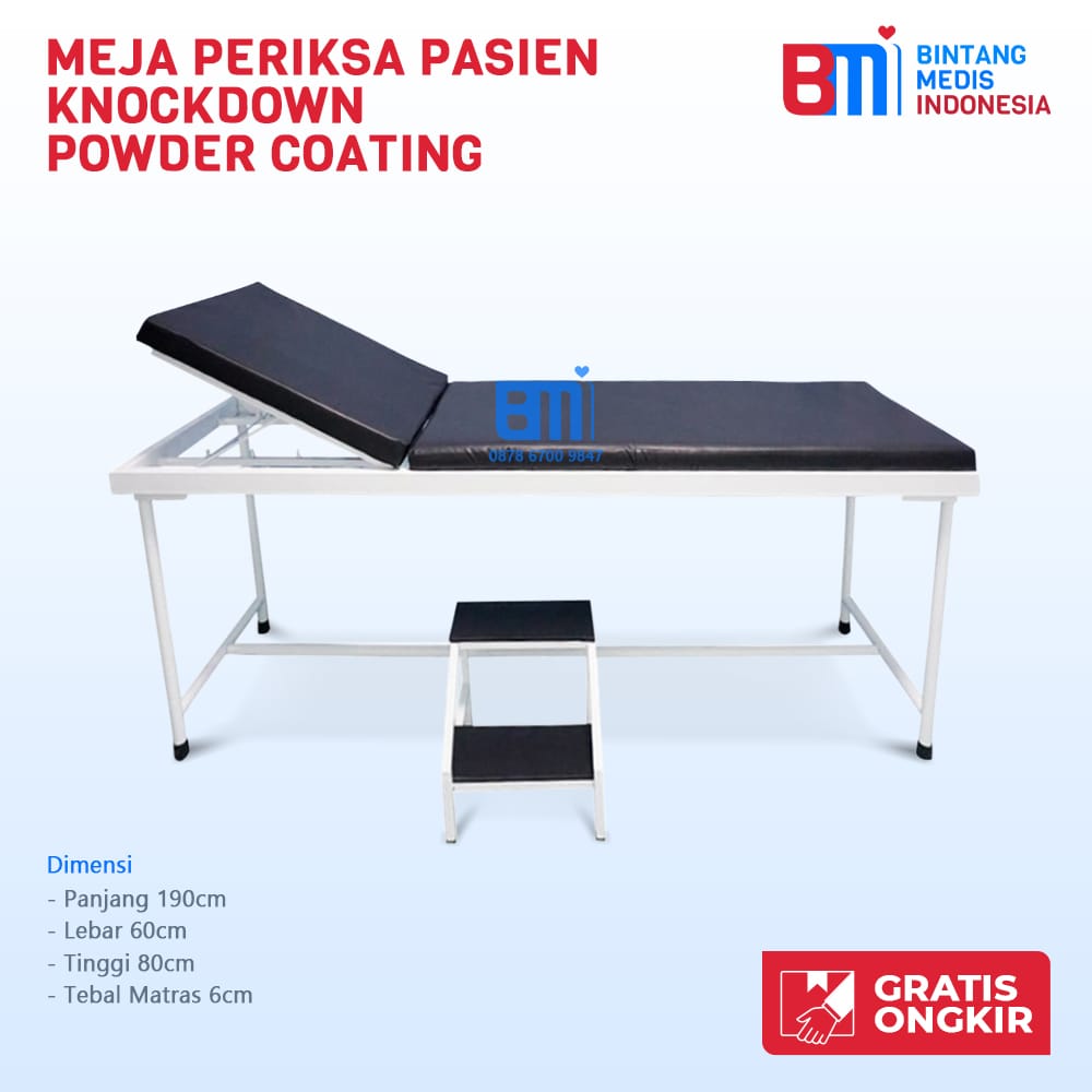 meja periksa powder coating
