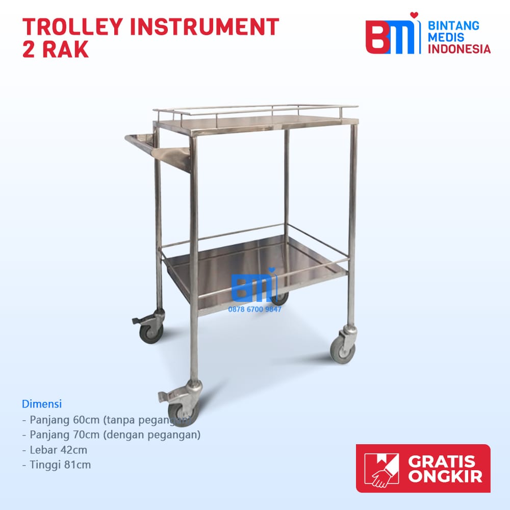 trolly instrumen 2 rak susun